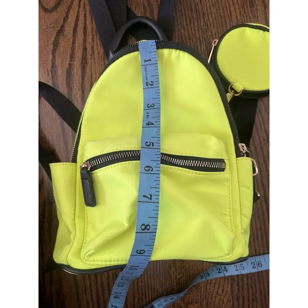 Like Dreams neon green mini backpack with wallet